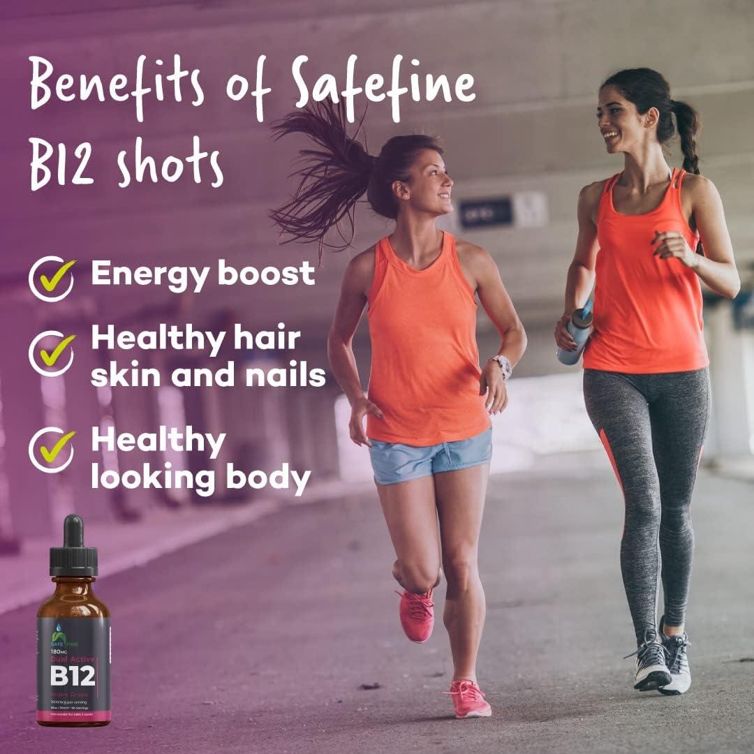 SafeFine Vitamin B12 Liquid Drops 3000mcg - 60ml - Vegan-Friendly  Supplement for Energy, Mood & Nerve Function - Fast Absorption -  Gluten-Free | Buy Now with Express International Delivery | GoSupps.com