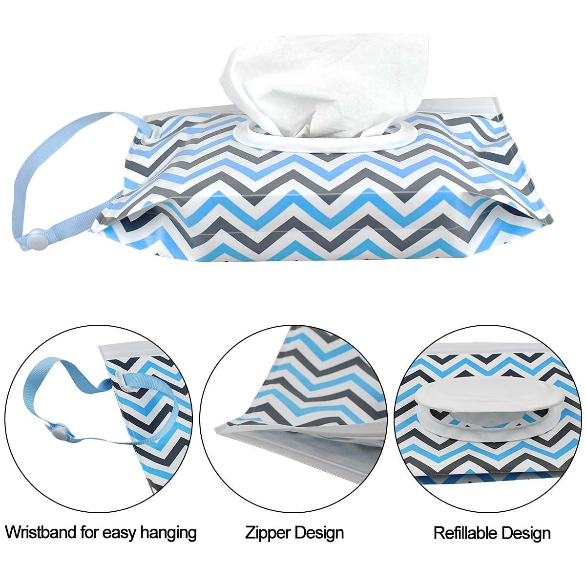 3 Pack Portable Baby Wipes Dispenser Reusable & Refillable Travel