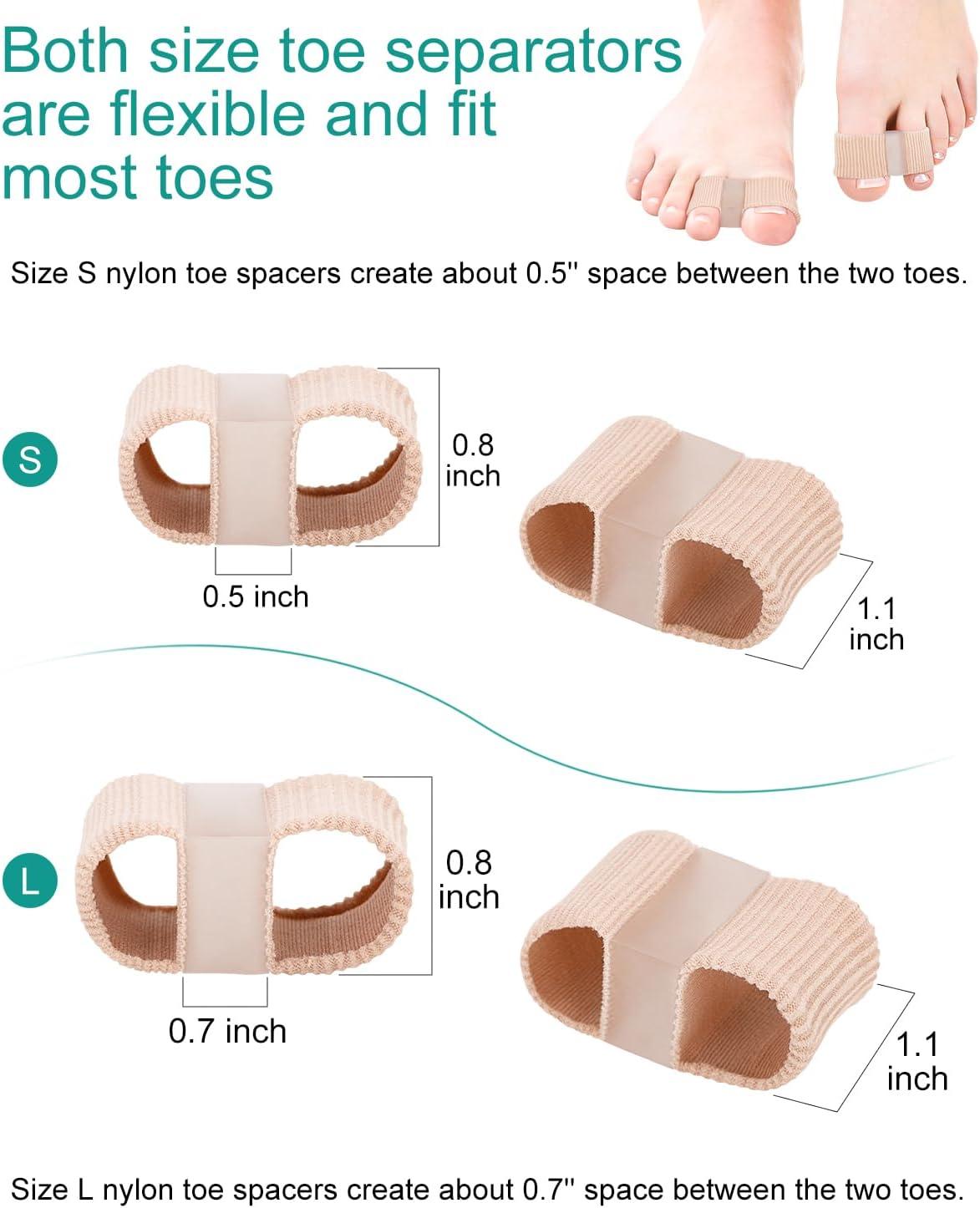 Silicone Toe Separators Straightener Toe Corrector Spacer Spreader  Stretchers for Bunion Hammer Toes Toe Correction 