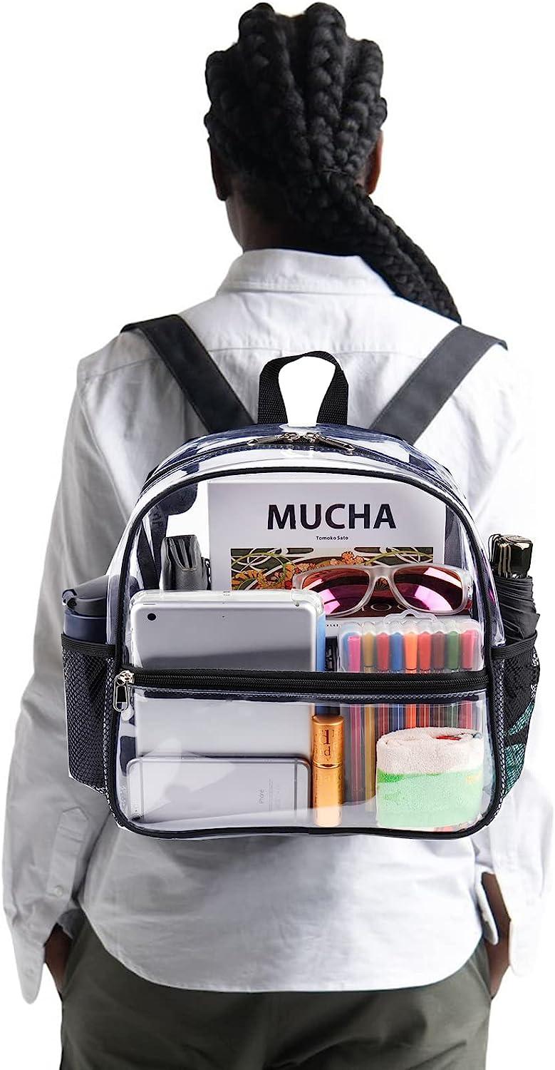 Fomaris Mini Clear Stadium Approved Backpack 12x12x6 (Black