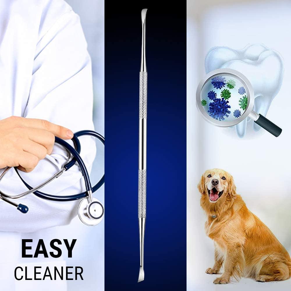 Pet Teeth Cleaning Tool 6.5 Inch Stainless Steel Double Header Plaque