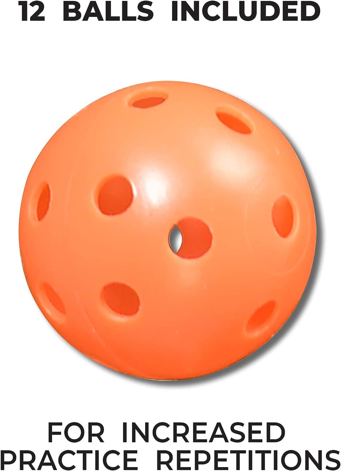PrideSports Practice Golf Balls, 12 Count Orange Perforated OTH