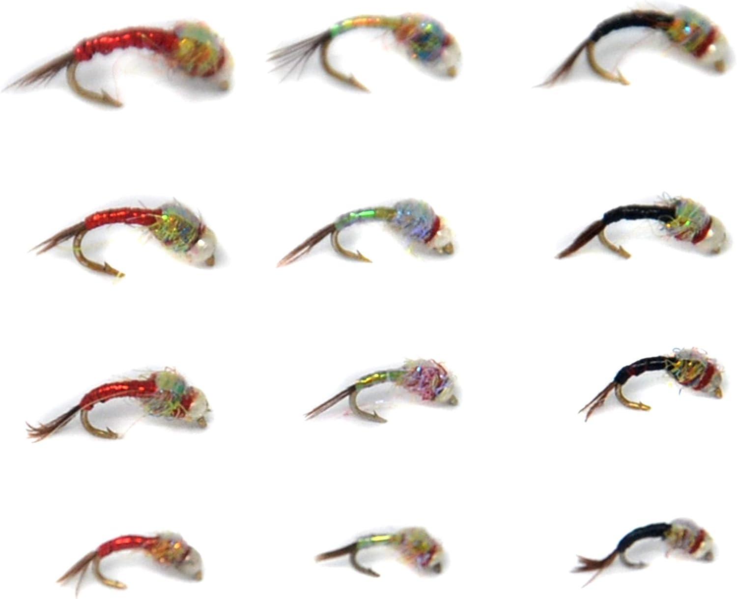 Outdoor Planet All-Time Favorites Trout Assortment Dry Flies/Nymph/Caddis/Mayfly/Attractor/Wet  Flies Trout Fly Fishing Flies 12 Rainbow Warrior Attractor assortment