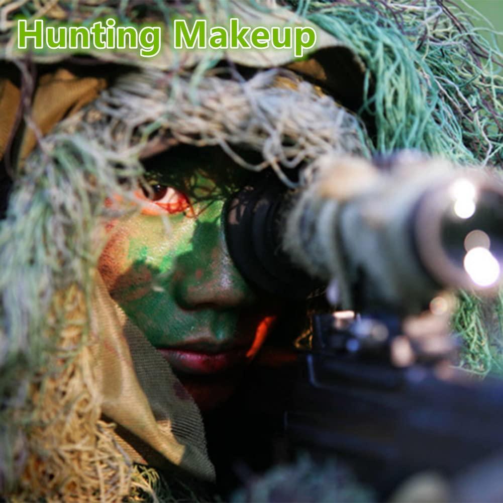 Go Ho Witch Makeup Jungle Camouflage Face Paint Blend Stick,Hunting Body  Paint Stick Green Professional Foundation SFX Makeup,Safe Face&Lip Smacking  for Halloween&St Patricks Day(Green) green stick