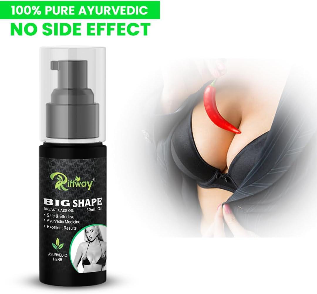 Riffway Big Shape Breast Spray Oil 50 ml Breast Oil Helps to Enlarge Women  Bust Size with Uneven Shape