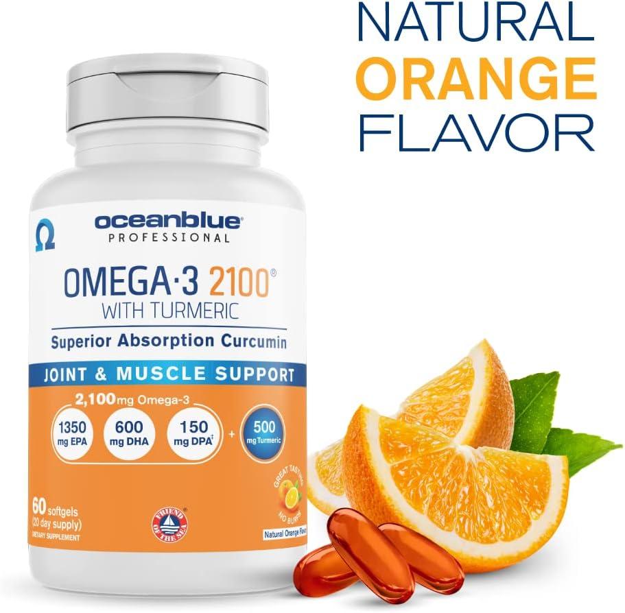 Oceanblue Omega 3 2100 with Turmeric 60 ct Triple Strength