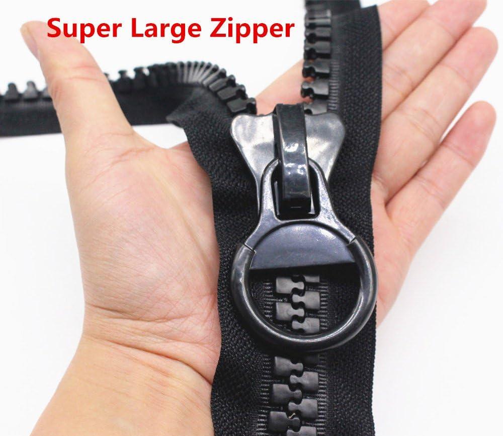 YaHoGa 80cm 20 Super Large Separating Giant Plastic Zippers for Sewing  Tents Coats Overcoats Boat Cover Canvas Heavy Duty Huge Resin Vislon Zippers  (31 Black) Black 31 80cm