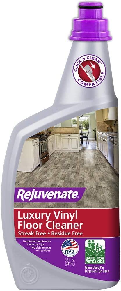 Rejuvenate High Performance Luxury Vinyl Tile Plank Floor Cleaner pH  Neutral Formula Doesn't Leave Streaks or Dulling Residue (128oz + 32oz)