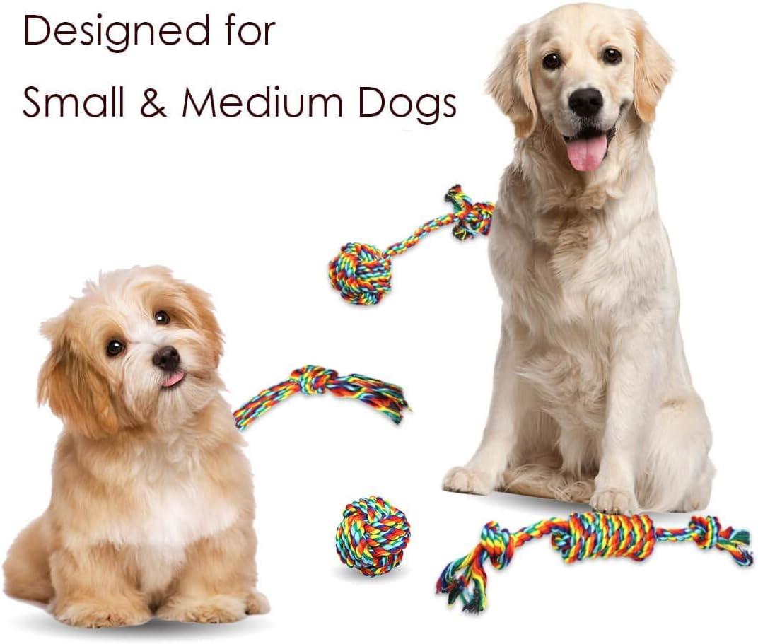 VIEWLON Dog Rope Toy Set - Interactive Chew Toys for Small/Medium Dogs -  Mental Health Benefits - Teeth Cleaning - 4 Pcs Mixed-color | Buy Now with  Express International Delivery | GoSupps.com