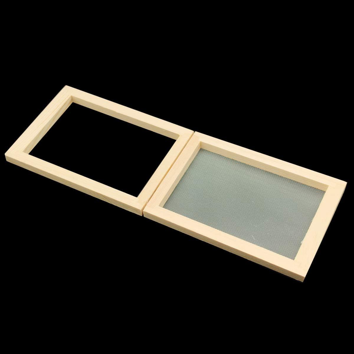 Worown A6 Size Paper Making Screen Natural Wooden Papermaking Mould 5 x 7  inch Wooden Paper Making Frame for DIY Paper Craft and Dried Flower  Handcraft 5*7 inch