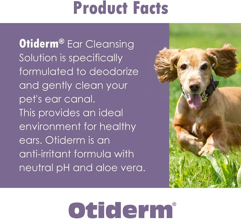 Otiderm Ear Cleanser for Dogs & Cats With Aloe Vera Deodorizes