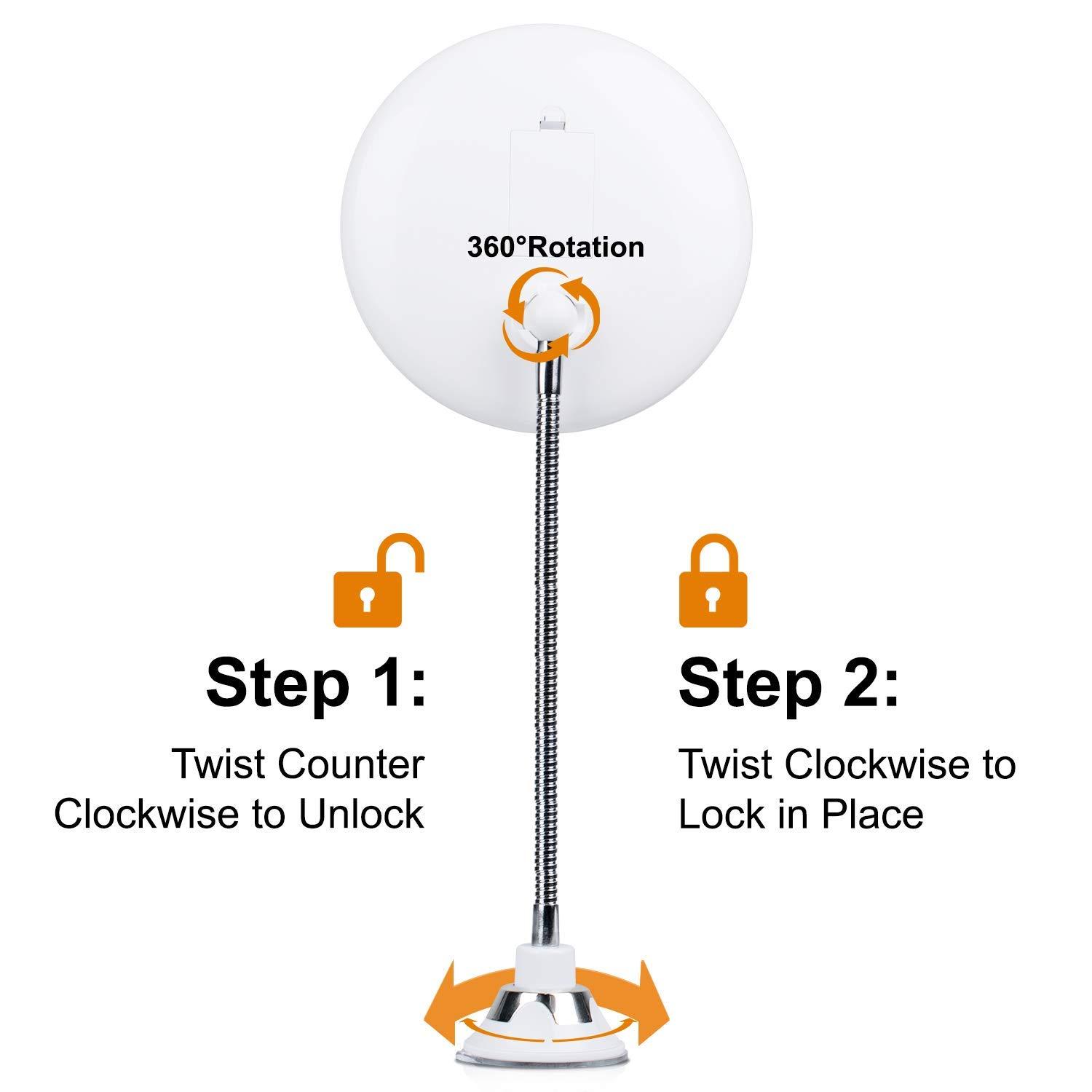 10X Magnifying Mirror with Lights, Flexible Mirror as seen on TV
