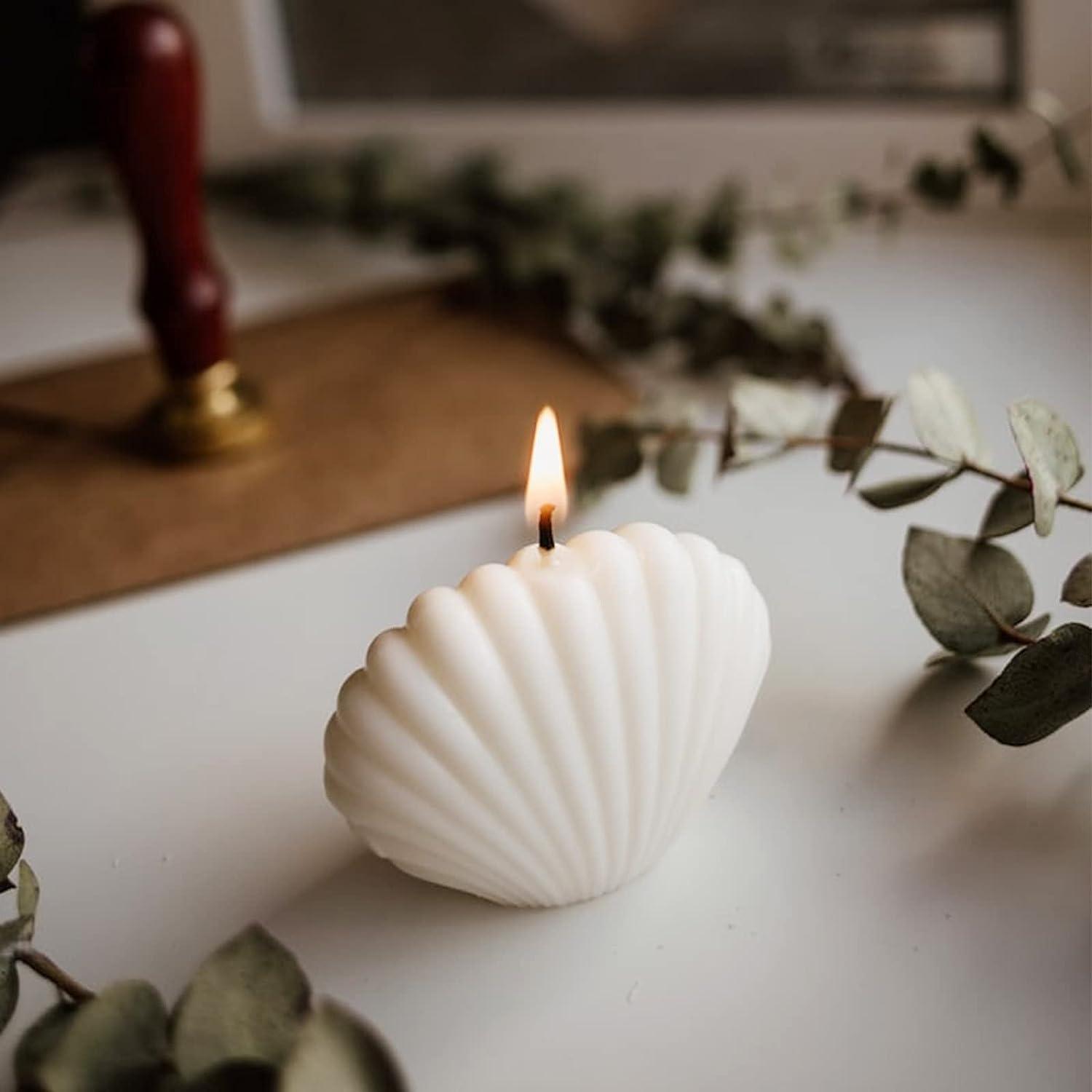 Handmade Diy Art Seashell Shaped Aromatherapy Candle Molds Silicone Wax  Mould For Home Decoration, Gift, Candle Making