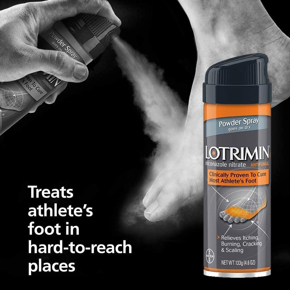 Lotrimin AF Athlete's Foot Powder Spray, Miconazole Nitrate 2, Clinically Proven Effective