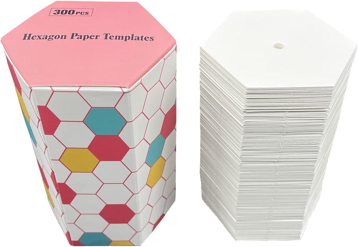 300 pcs 1.5 Paper Piecing for Beginners DIY Patchwork Sewing Crafts,  Quilting Templates for Sewing Supplies Quilting Accessories Crafting  Tools,Hexagon Paper Piecing Template