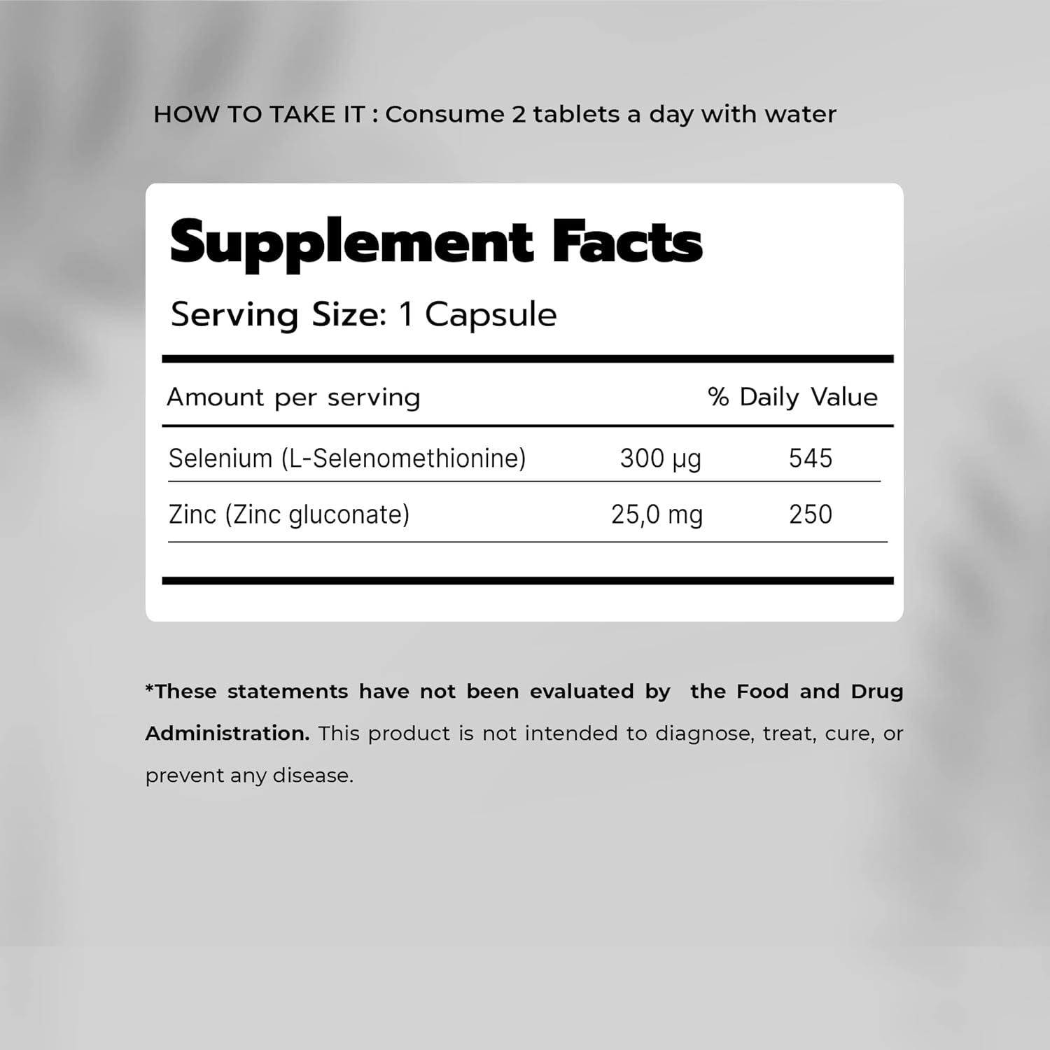 Health Pyramid Selenium and Zinc Supplement for Nail Growth Bone Skin