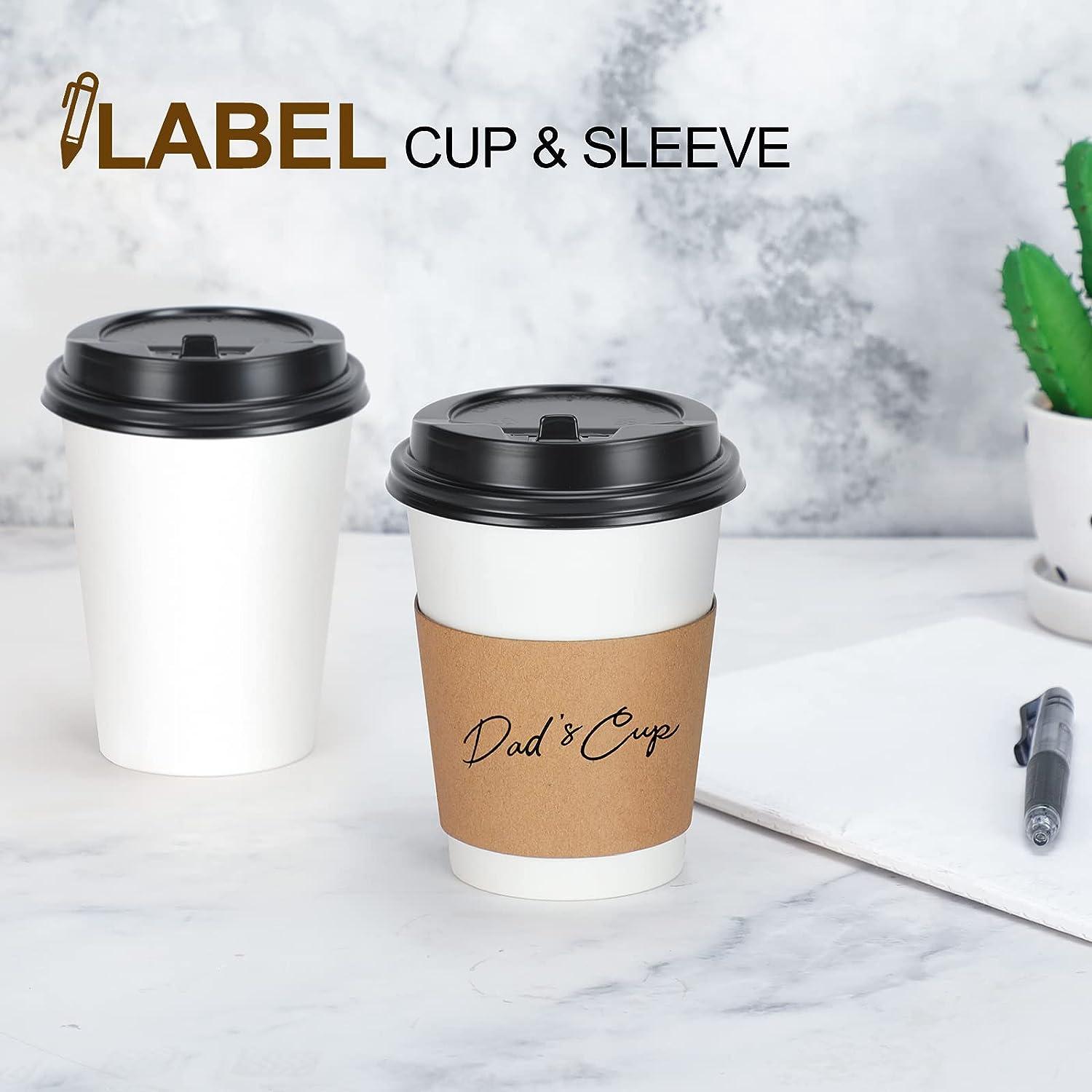 Disposable Coffee Cups with Lids 12 oz (100 Pack) - To Go Cups for Hot &  Cold Drinks, Tea, Hot Choco…See more Disposable Coffee Cups with Lids 12 oz