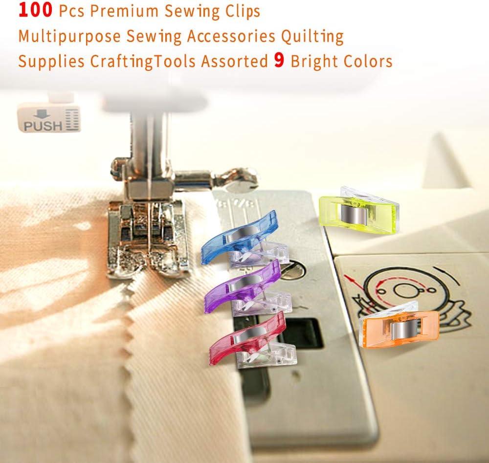 Sewing Clips and Quilting Clips,Fabric,Craft Clips with Tin Box