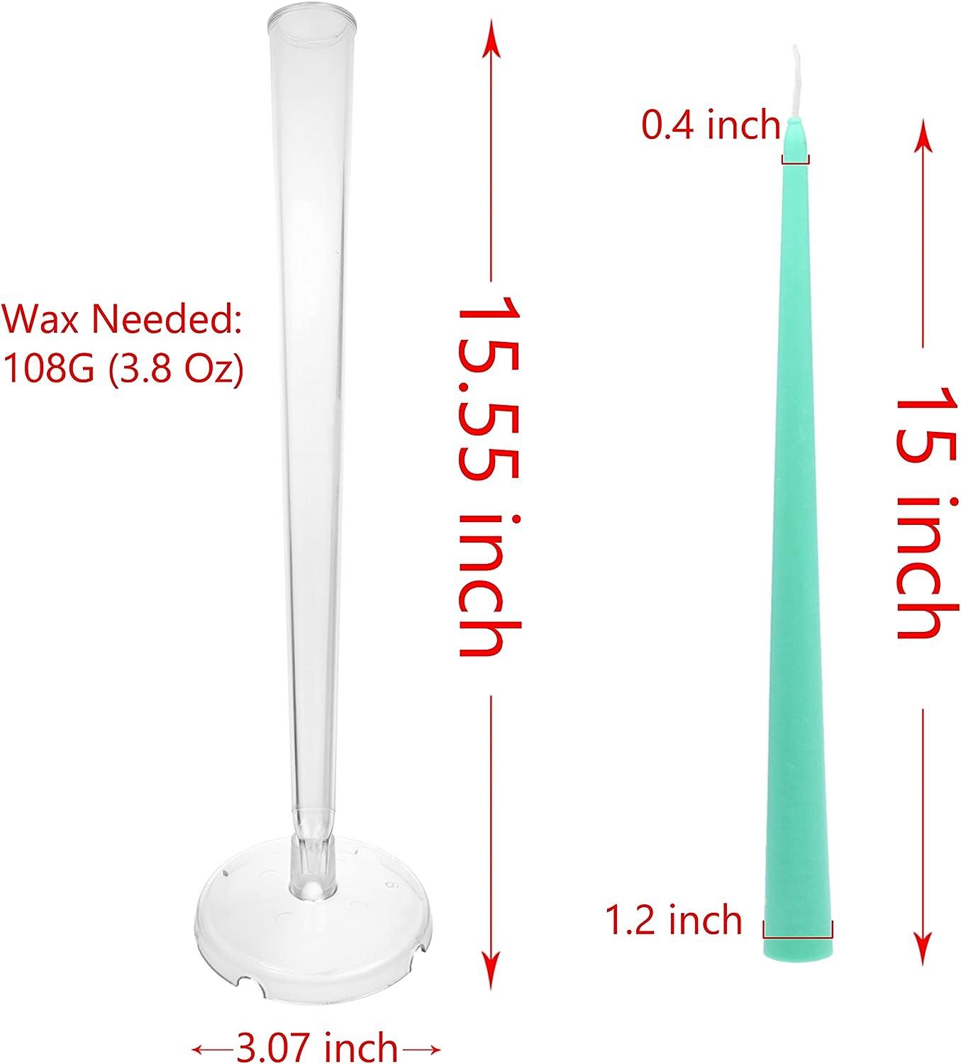Tall Taper Candle Mold , Clear Plastic Tapered Candlesticks Candle