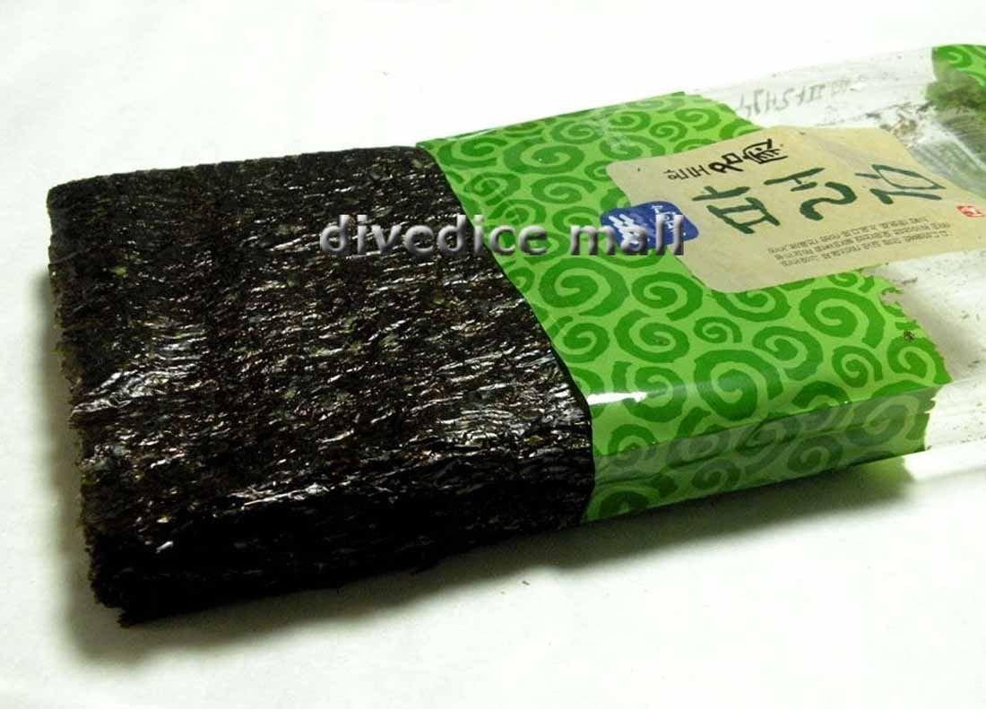 100 Sheets (6.7oz) Dried Kelp Seaweed Nori Raw Unseasoned Snack Sushi