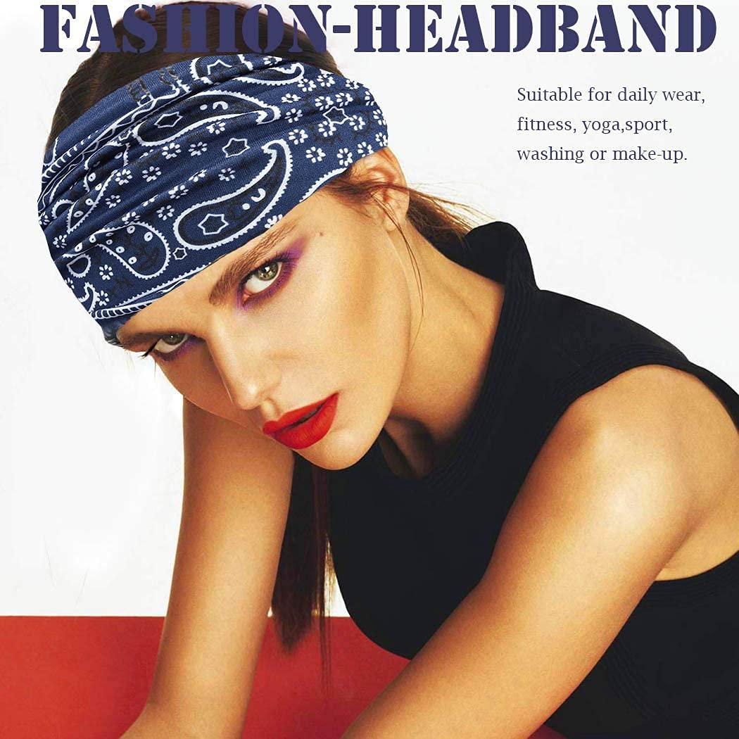 CAKURE Boho Wide Headbands Set-1 Pack of African Turban Head