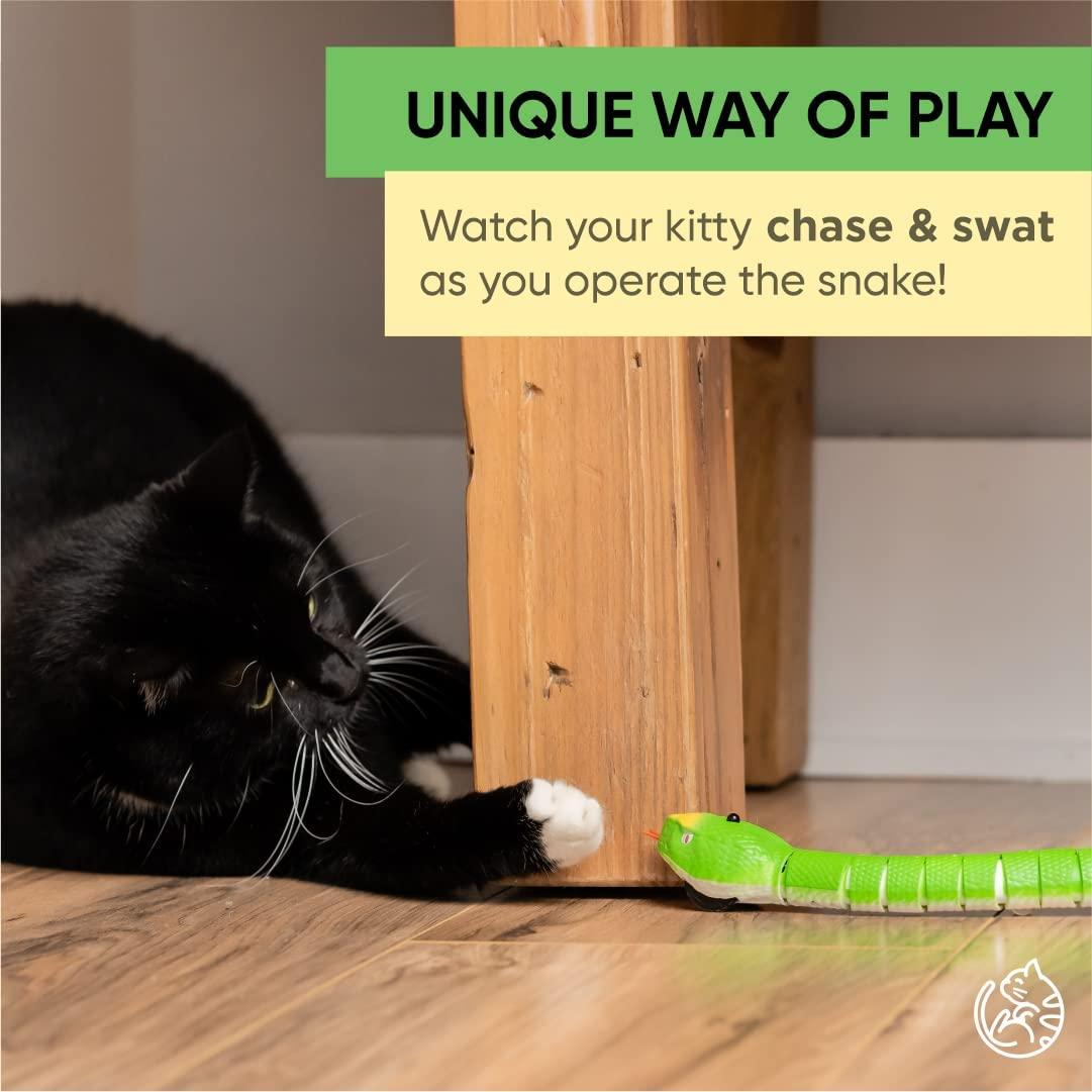 Remote Control Snake Cat Toy Realistic Snake Cat Toy That Moves USB Charged Cat Snake Toy