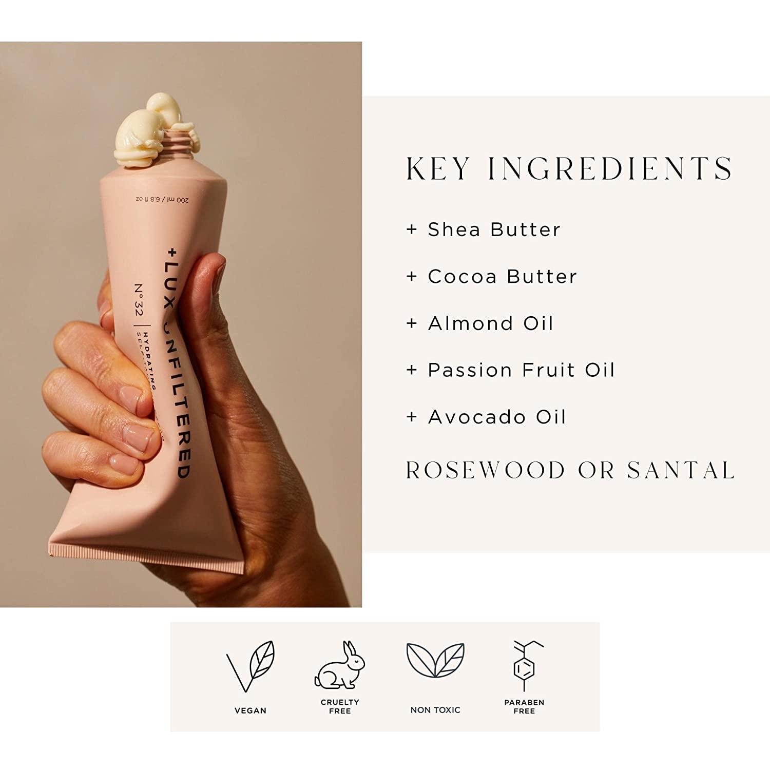 + Lux Unfiltered N32 Gradual Hydrating Self Tanner in Rosewood Self