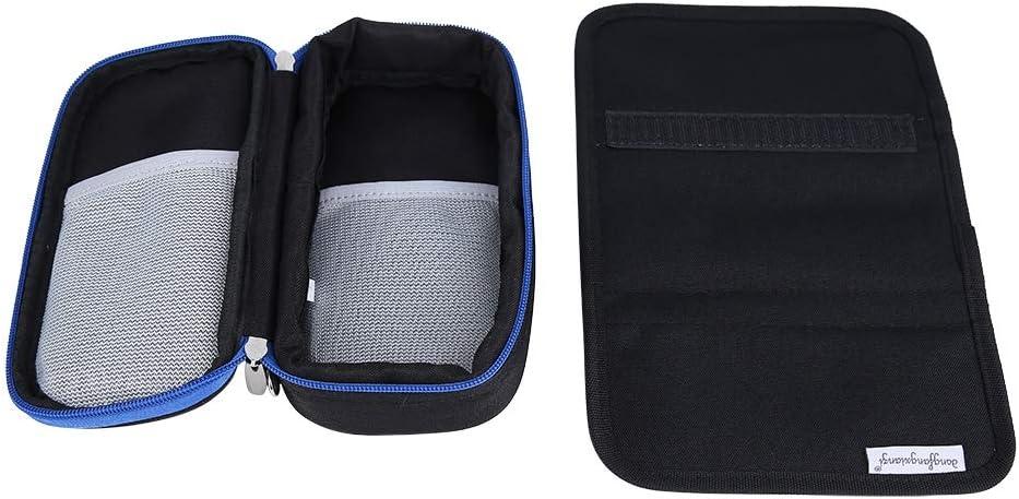 Travel Cable Organizer Bag Pouch Electronic Accessories Carry Case Portable Grey 7.87 x 4.33 x 1.97 Inches in Black