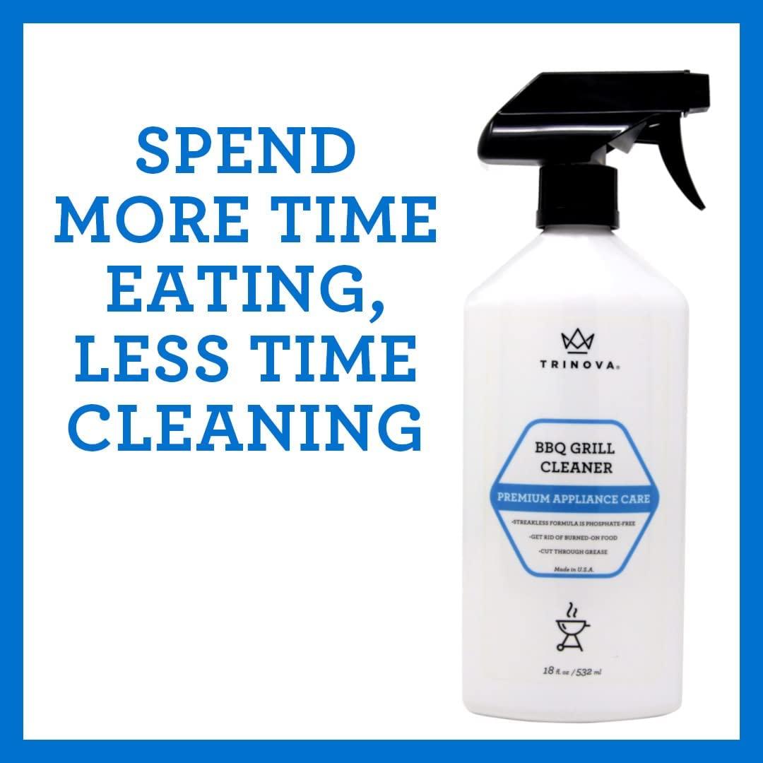 TriNova BBQ Grill Cleaning Spray Degreaser Cleaning Solution For