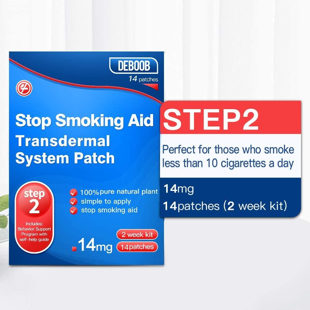 Stop Smoking Patches Step 2 14mg Delivered 24 Hours Transdermal System to Stop Smoking Aids