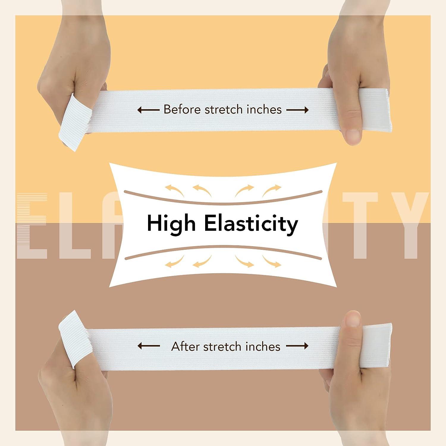 Elastic Bands for Sewing 1 Inch 11 Yards White Elastic Spool Knit Elastic  Spool High Elasticity for Waistband Pants Dress Swimwear Belt or Crafts DIY  (White-1 in * 11 Yard) White 1 Inch * 11 Yard