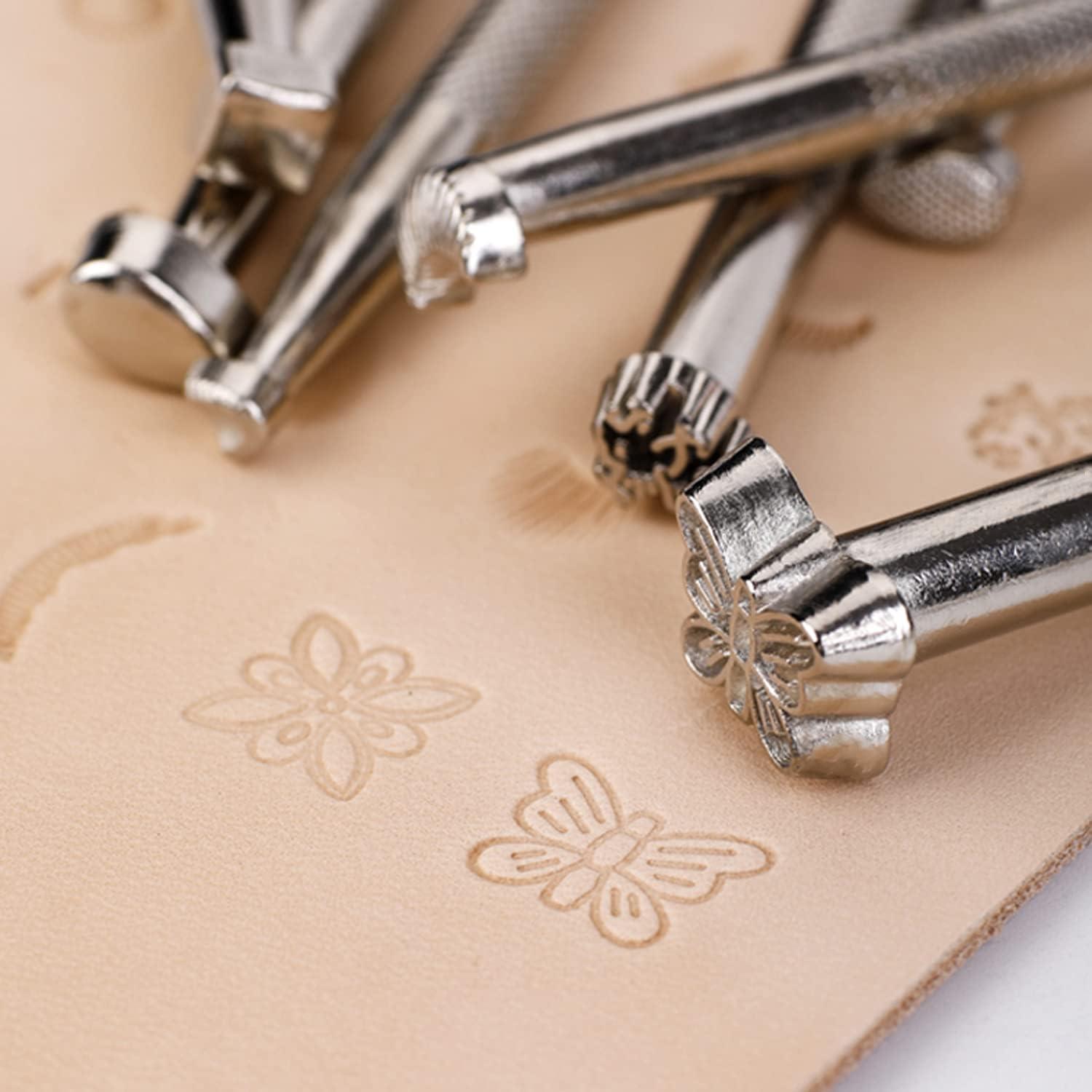 Premium 18-Piece Leather Craft Tools Kit - Stitching, Stamping, Saddle  Making