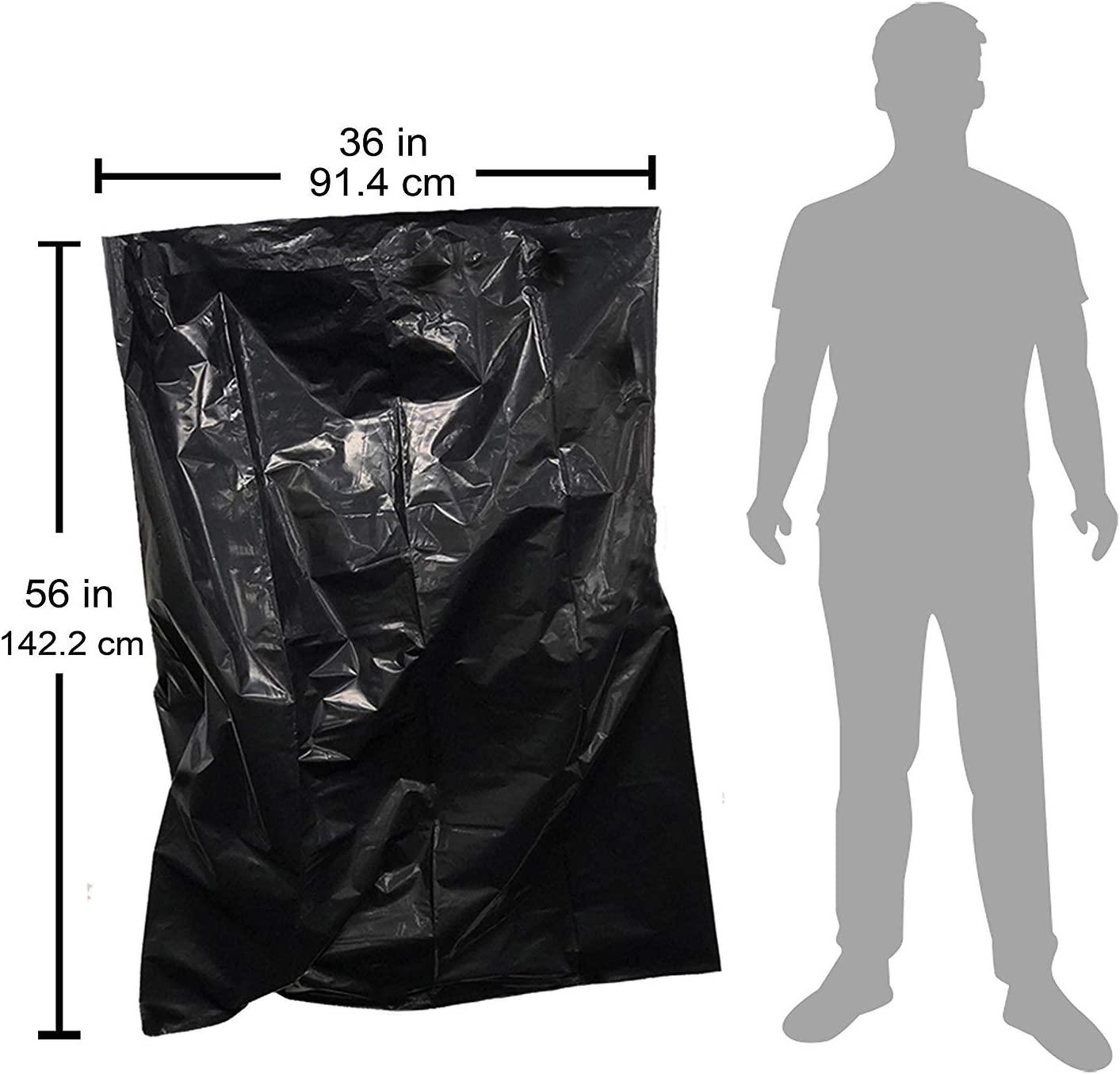 Stock Your Home 55 Gallon Contractor Trash Bags (20 Count), Heavy Duty 2  mil Thick Black Trash Bags for Lawn and Leaf, Large 55 Gallon Trash Bags  for