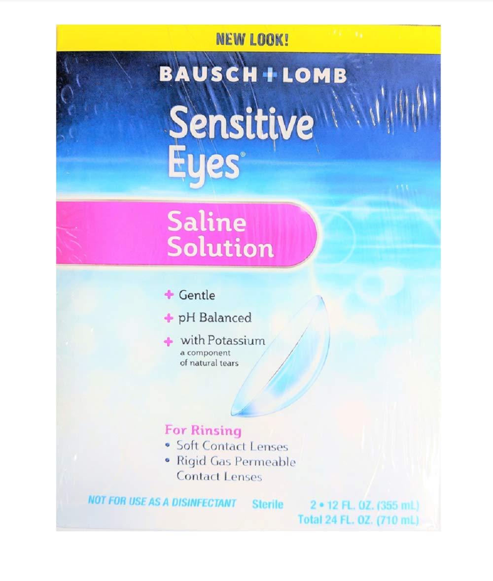 Bausch And Lomb Sensitive Eyes Plus Saline Solution Twin Pack - 24 Oz ...
