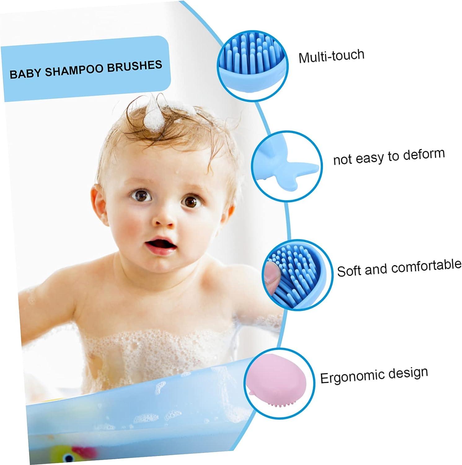 Newborn Baby Shampoo Bath Artifact To Remove Dandruff Soft Wool Brush