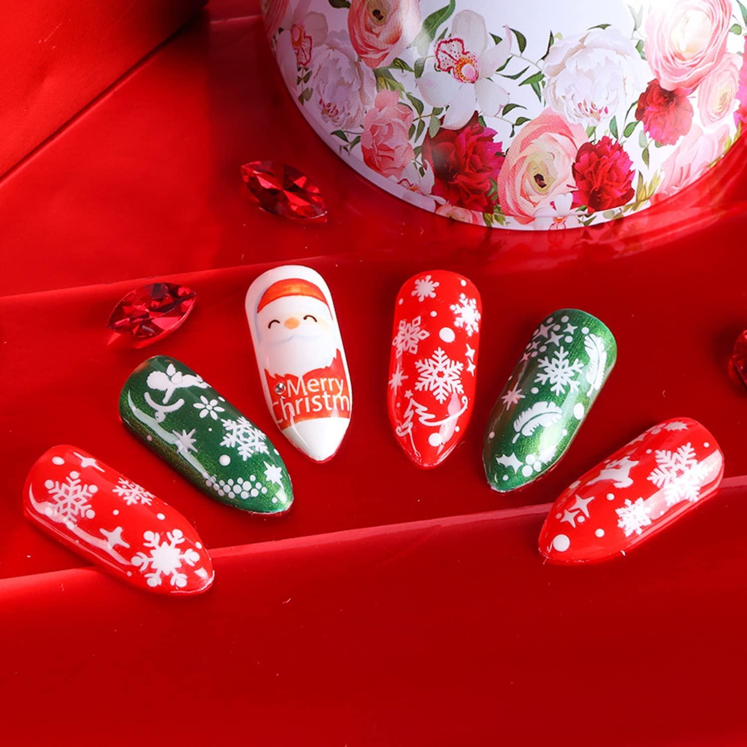 Chritmas nails with 3D santa claus | Santa nails, Nails, Christmas nails