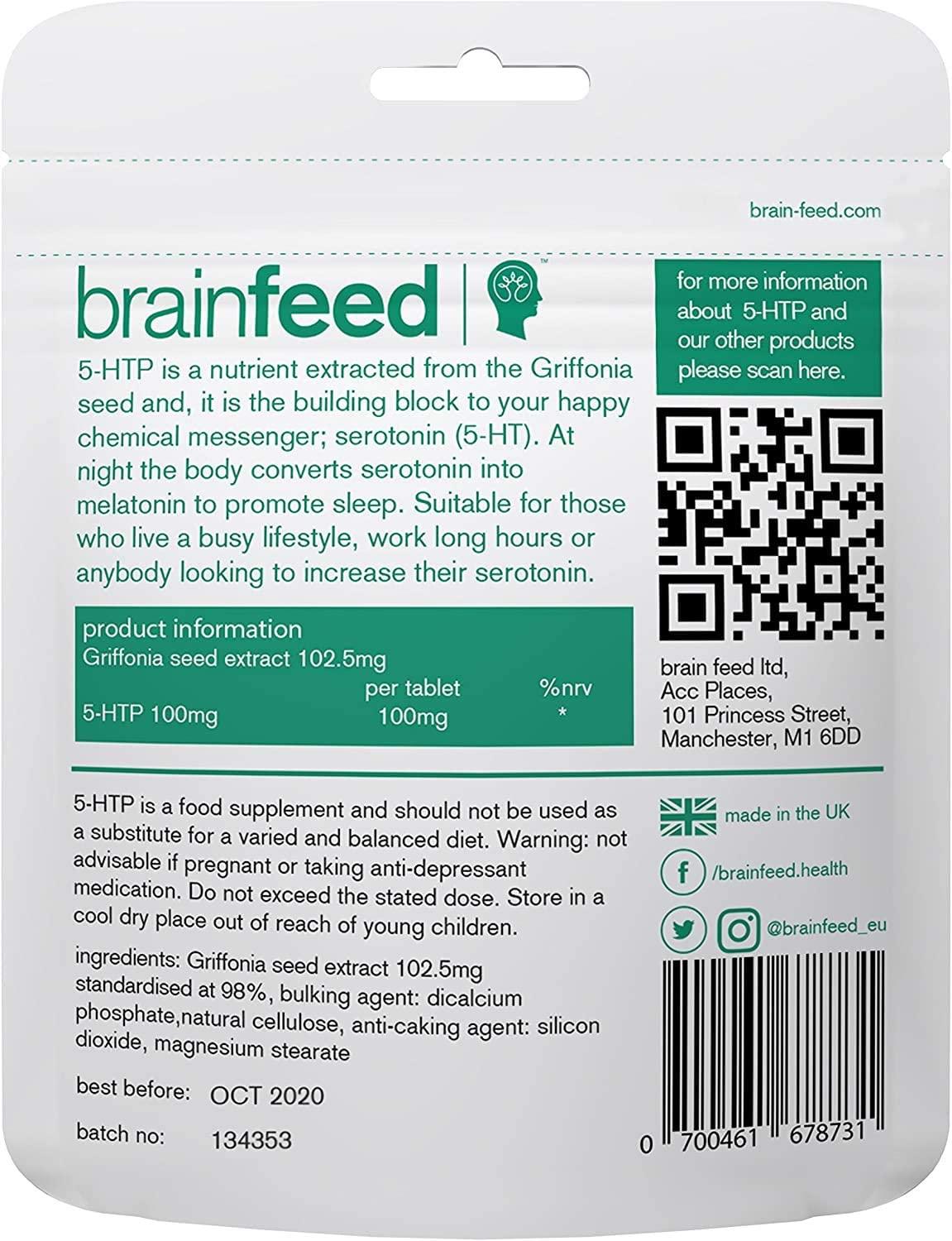 5HTP Serotonin Precursor 100mg 5 HTP per Tablet Natural 5HTP