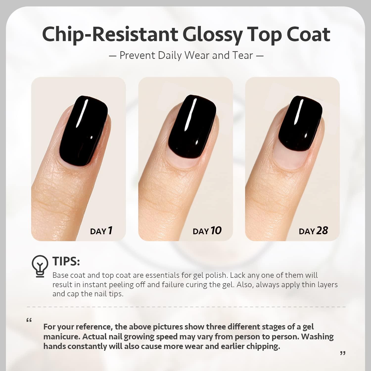 UR SUGAR 4Pcs/Set Black Gray Color Gel Nail Polish Top Coat Soak Off Nail  Art | eBay
