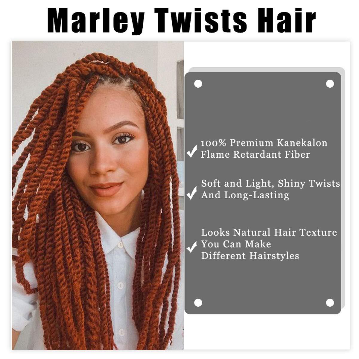 1 Pack 18 Inch Marley Braiding Hair Marley Twists Braid Hair Long Afro  Kinky Marley Hair for Locs Crochet Hair(350 #) 18 Inch (Pack of 1) 350#