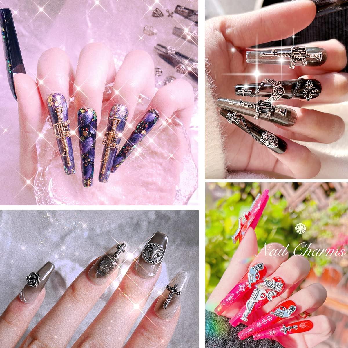  20Pcs Alloy Star Nail Charms 3D Metal Star Nail Gems Nail  Rhinestones Shiny Crystal Nail Art Charms for Acrylic Nails DIY Manicure  Jewelry Accessories Women Nail Decoration Supplies : Beauty 
