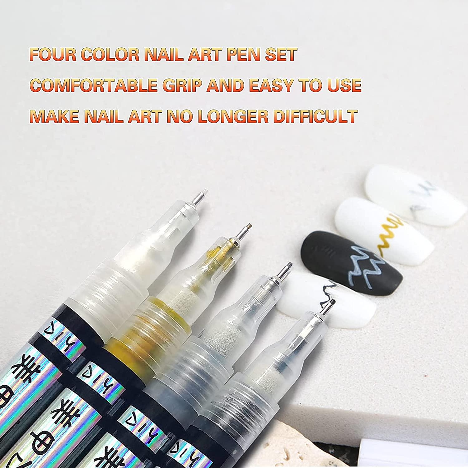 Nail Art Set: Black And Gold UV Gel Polish, Liner Brush, And Flower Tool  Belt For DIY Graffiti And Design Painting 230822 From You07, $11.68 |  DHgate.Com