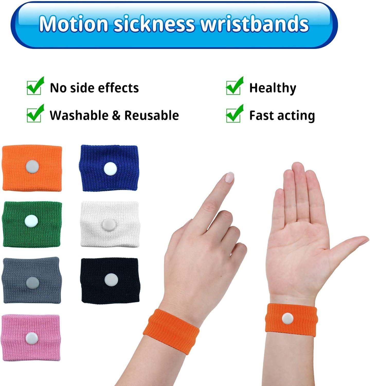 1 Pair Motion Sickness Wristbands Natural Nausea Relief Bands for Kids