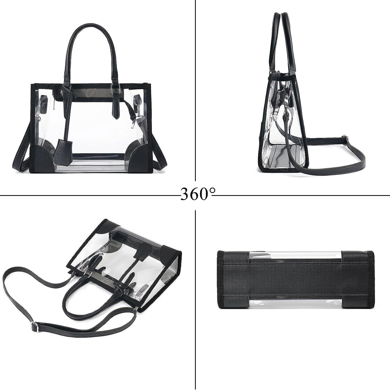 FAIME Clear Bags for Women, Cute Clear Tote Bag Stadium Approved, Clear