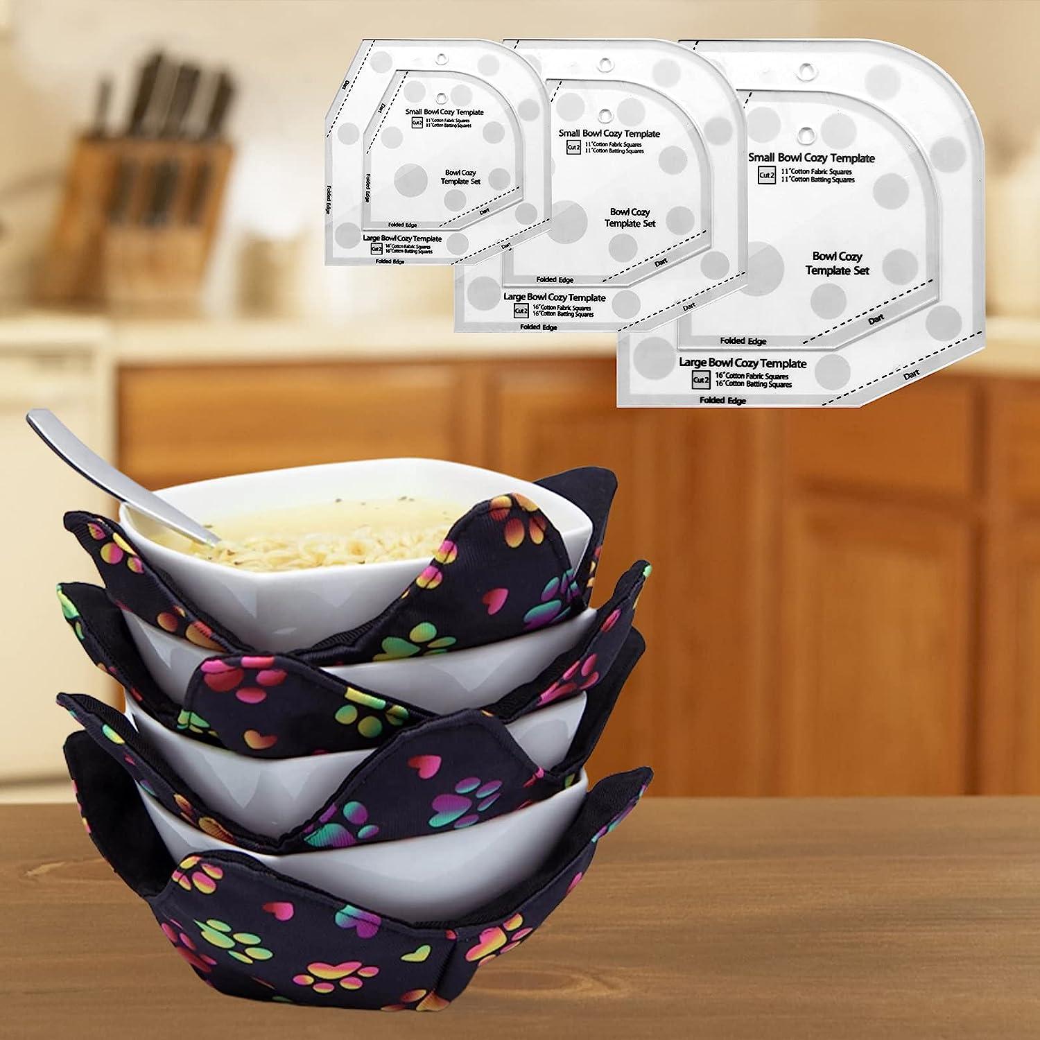 Bowl Cozy Template 3 Sizes Acrylic Bowl Wrap Sewing Pattern Template  Patchwork Soup Bowls DIY Kitchen Art Craft Kitchen Art - AliExpress