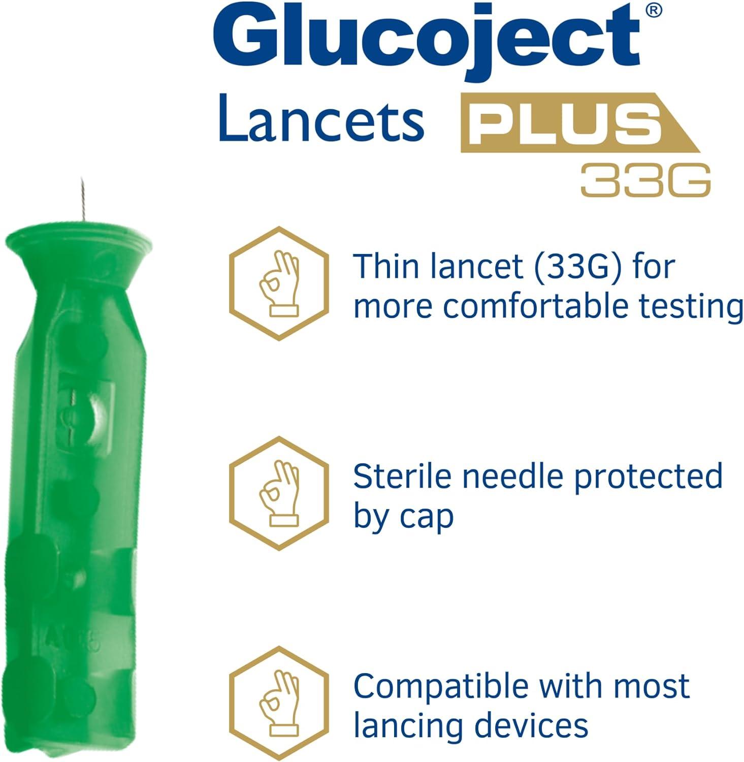 Glucoject Lancets Plus 33G 100s