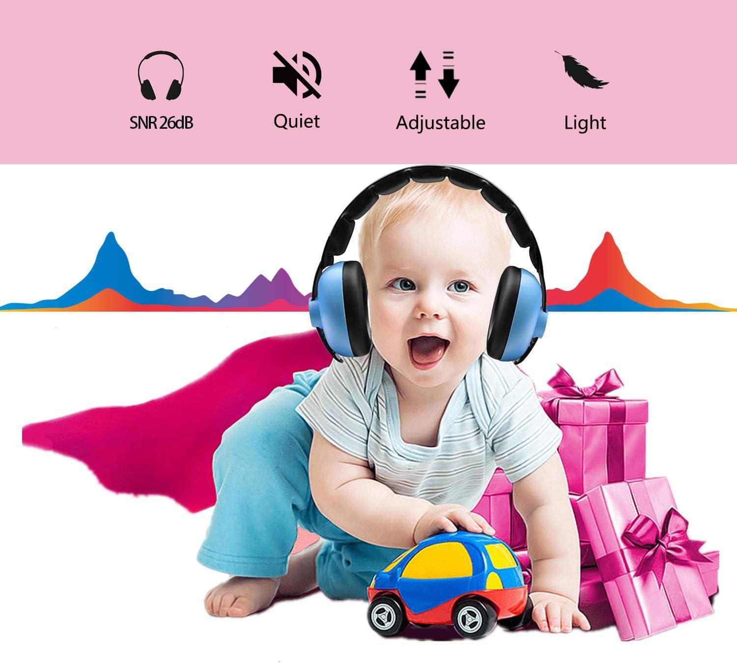 YANKUIRUI Baby Gehörschutz - Verstellbarer Ohrenschützer Für 0-36 Monate