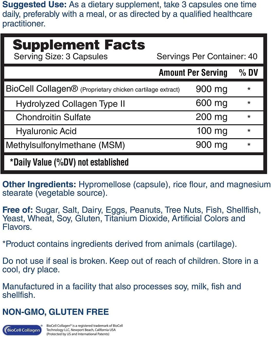 Nature's Lab Hyaluronic Acid with Biocell Collagen and MSM Skin