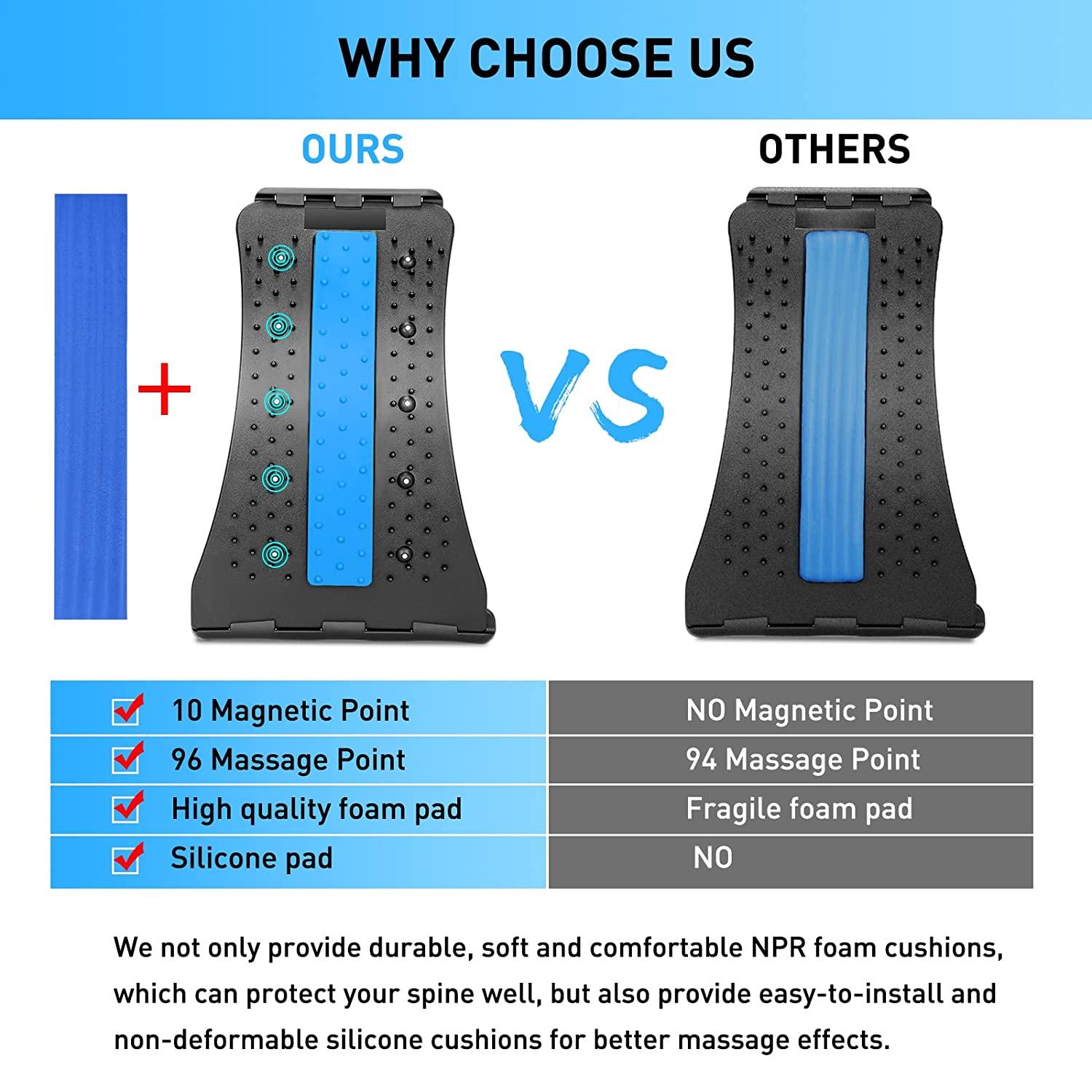 Vertical back online stretcher