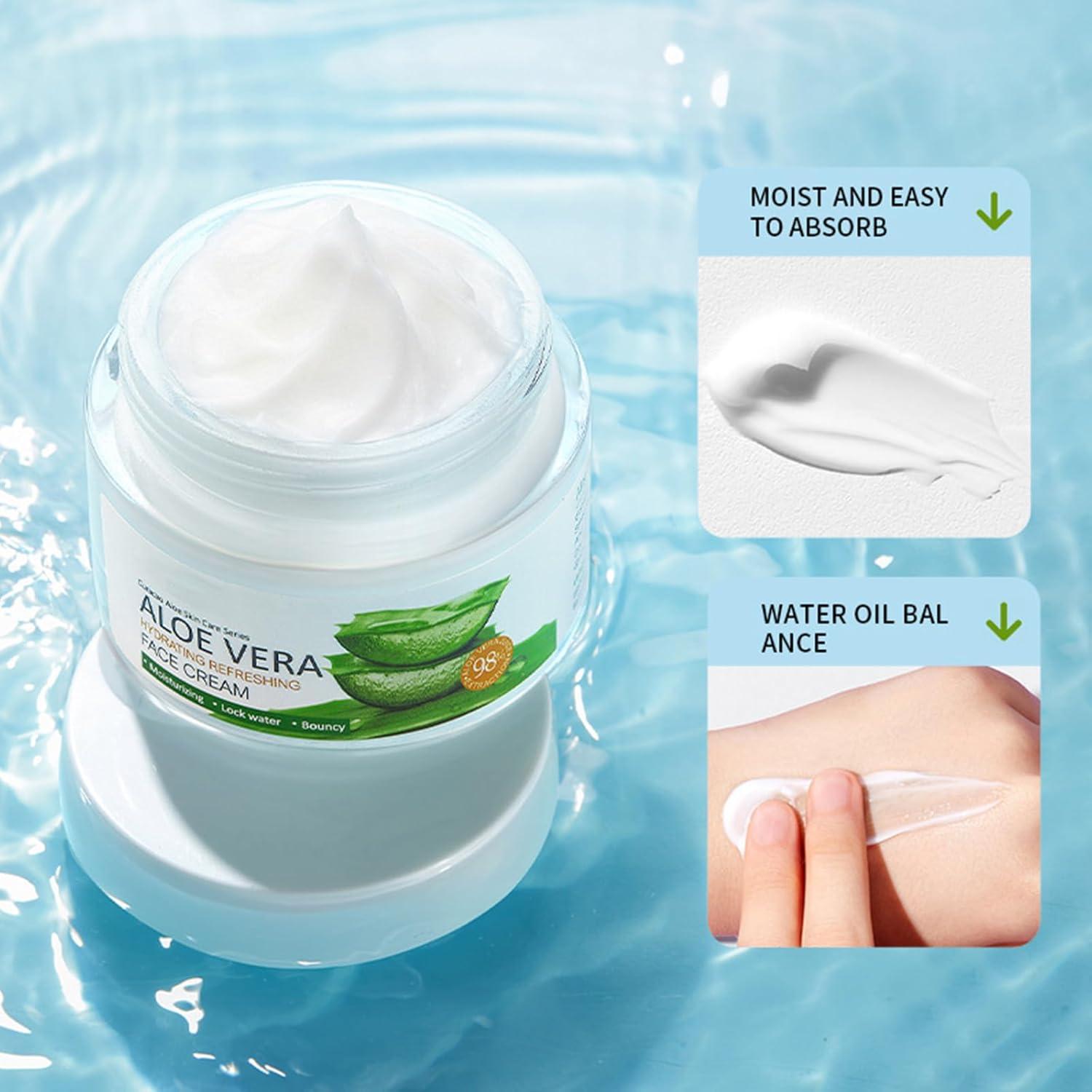 Pure Aloe Vera Hydrating Refreshing Moisturizing Face Cream Natural Aloe  Cream for Dry Skin Sunburn Acne Soothing Moisturizing Natural Aloe Vera Gel  Soothing Moisturizing Sunburn Repair | Buy Now with Express International
