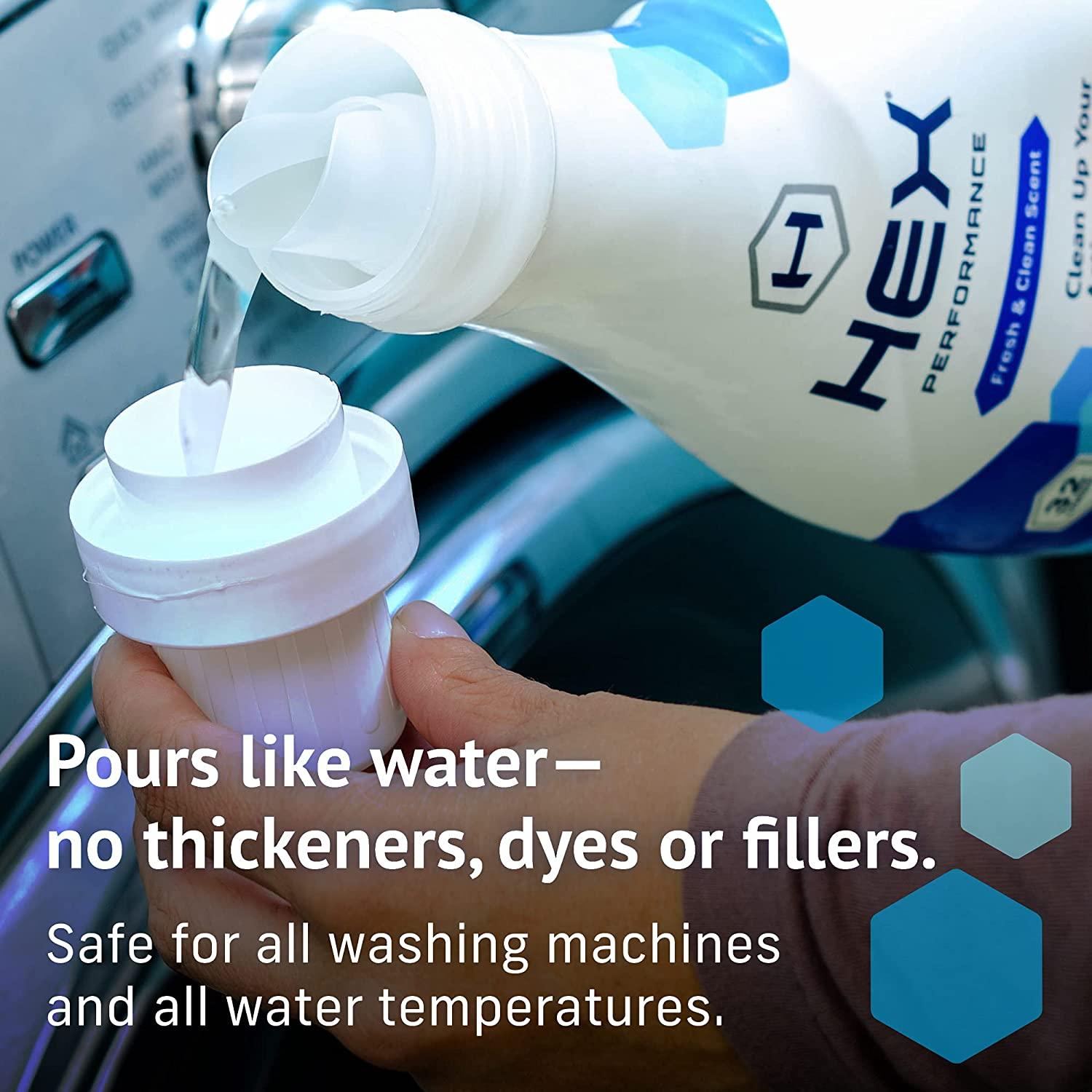 HEX Performance Laundry Detergent, Fresh & Clean, 64 Loads (Pack of 2